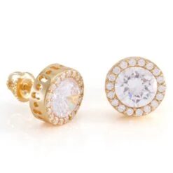 Button Stud Earrings