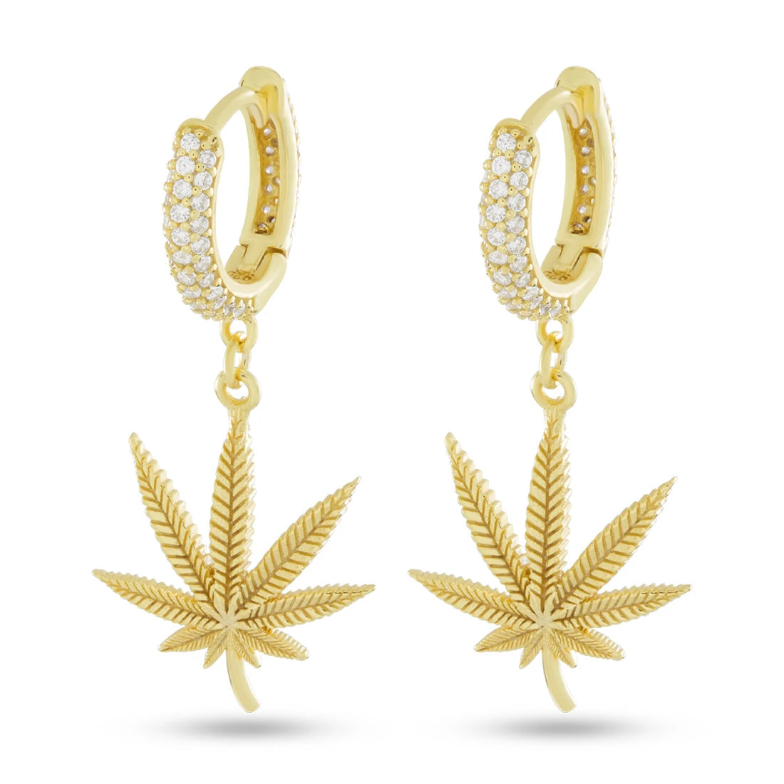 Cannabis Leaf Hanging Earrings 1 Cannabis Leaf Hanging Earrings