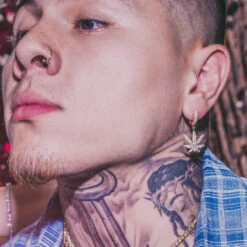 Cannabis Leaf Hanging Earrings 7 Cannabis Leaf Hanging Earrings -King Ice cannabis leaf hanging earrings king ice 35114007003311