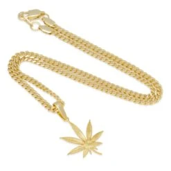 Cannabis Leaf Necklace 10 Cannabis Leaf Necklace -King Ice cannabis leaf necklace king ice 30536326578351