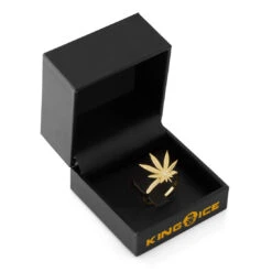 Cannabis Leaf Ring 13 Cannabis Leaf Ring -King Ice cannabis leaf ring king ice 34601003516079