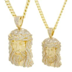 Christ Head Necklace -King Ice christ head necklace king ice 30598075252911