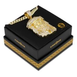 Christ Head Necklace -King Ice christ head necklace king ice 30598158155951