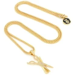 Comb And Scissors Necklace 8 Comb And Scissors Necklace -King Ice comb and scissors necklace king ice 14887807549494