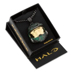Halo X King Ice - Mark VI Helmet Necklace -King Ice copy of halo x king ice mark vi helmet necklace black gold 2 2 king ice 36844004278447