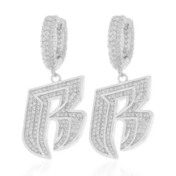 Ruff Ryders X King Ice - Hanging Logo Earrings -King Ice copy of ruff ryders x king ice hanging logo earrings king ice 35020104663215