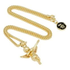 Dabbing Angel Necklace -King Ice dabbing angel necklace 14k gold 1 6 king ice 30529045495983