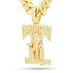 Death Row Records X King Ice - Logo Necklace -King Ice death row records x king ice death row necklace 14k gold 3 3 king ice 30570509795503