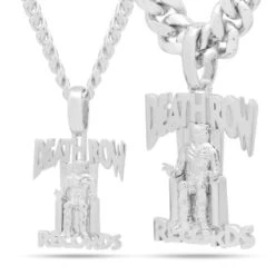Death Row Records X King Ice - Logo Necklace -King Ice death row records x king ice death row necklace king ice 30551347495087