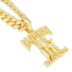 Death Row Records X King Ice - Logo Necklace -King Ice death row records x king ice death row necklace king ice 30551423156399