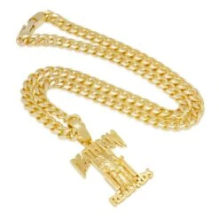 Death Row Records X King Ice - Logo Necklace -King Ice death row records x king ice death row necklace king ice 30551530930351