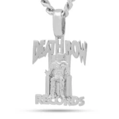 Death Row Records X King Ice - Logo Necklace -King Ice death row records x king ice death row necklace white gold 2 3 king ice 30551494787247