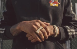 Death Row Records X King Ice - Death Row Two-Finger Ring -King Ice death row records x king ice death row two finger ring king ice 30550062235823