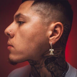 Death Row Records X King Ice - Hanging Logo Earrings -King Ice death row records x king ice hanging logo earrings king ice 35273952034991