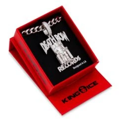 Death Row Records X King Ice - Iced Logo Necklace -King Ice death row records x king ice iced logo necklace king ice 30554722762927
