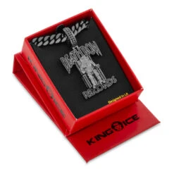 Death Row Records X King Ice - Iced Logo Necklace -King Ice death row records x king ice iced logo necklace king ice 35638341599407