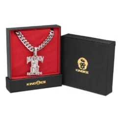Death Row Records X King Ice - Iced Logo Necklace -King Ice death row records x king ice iced logo necklace king ice 35935888572591