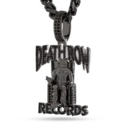 Death Row Records X King Ice - Iced Logo Necklace -King Ice death row records x king ice iced logo necklace king ice 35935891554479