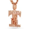 Death Row Records X King Ice - LE Rose Gold Iced Logo Necklace