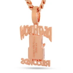 King Ice -King Ice death row records x king ice le rose gold iced logo necklace king ice 36866179170479