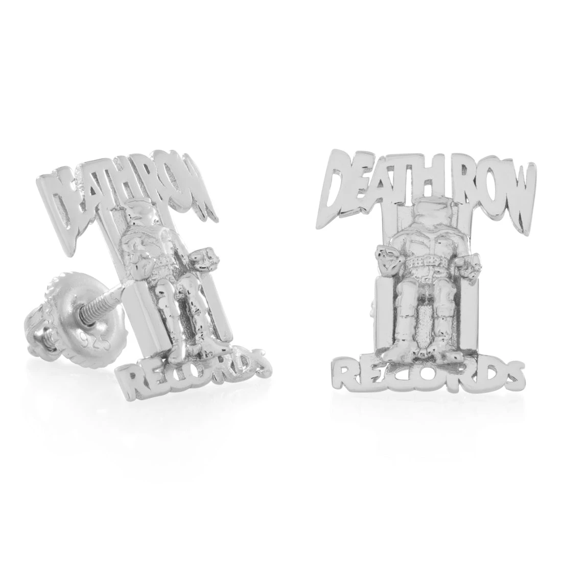 Death Row Records X King Ice - Logo Stud Earrings 2 Death Row Records X King Ice - Logo Stud Earrings - Image 2