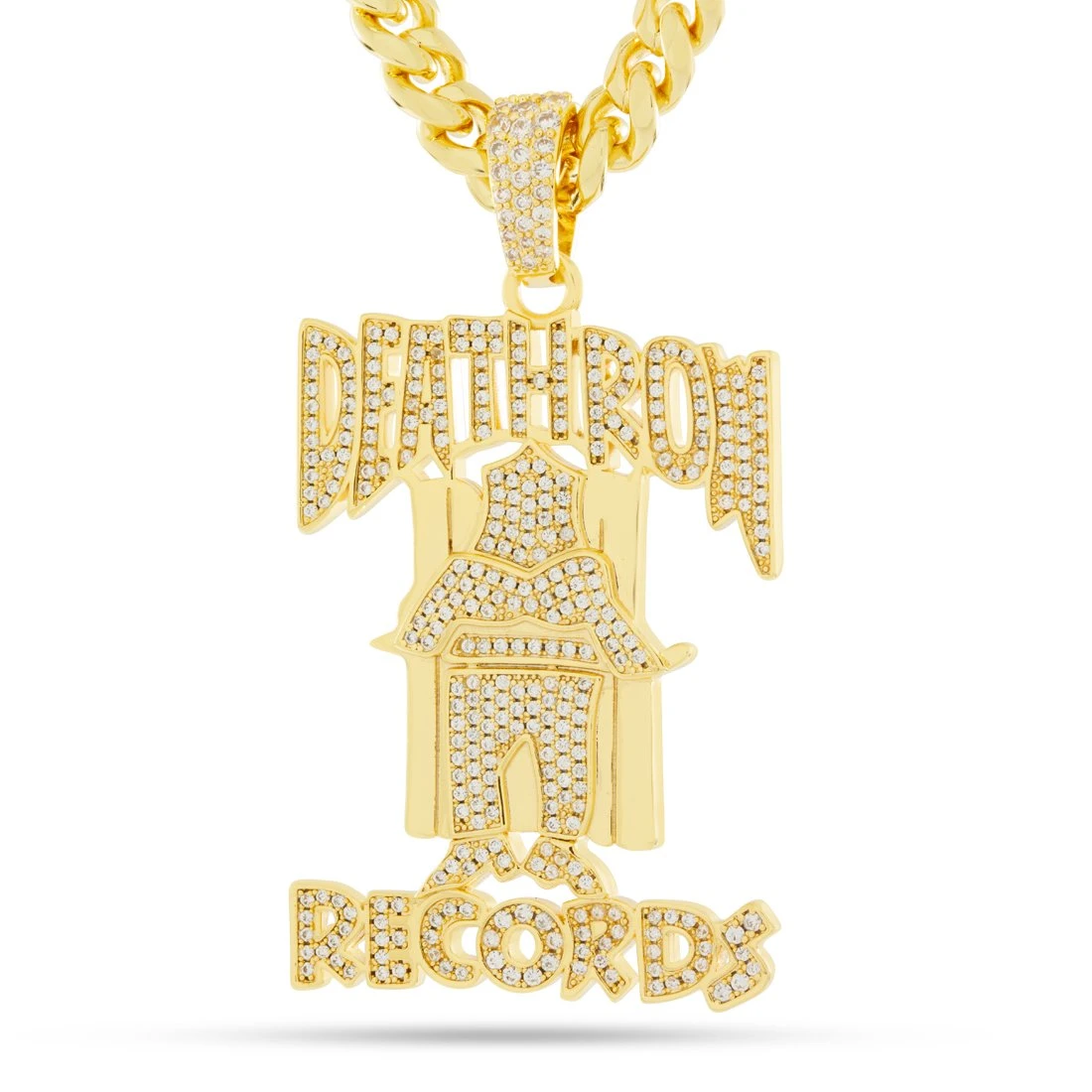 Death Row Records X King Ice - OG Death Row Logo Necklace 1 Death Row Records X King Ice - OG Death Row Logo Necklace