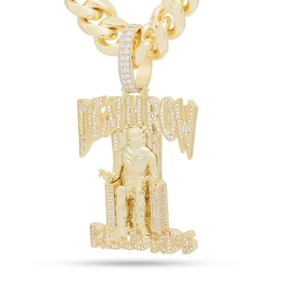 Death Row Records X King Ice - Solid Gold Iced Logo Necklace 13 Death Row Records X King Ice - Solid Gold Iced Logo Necklace - Image 13