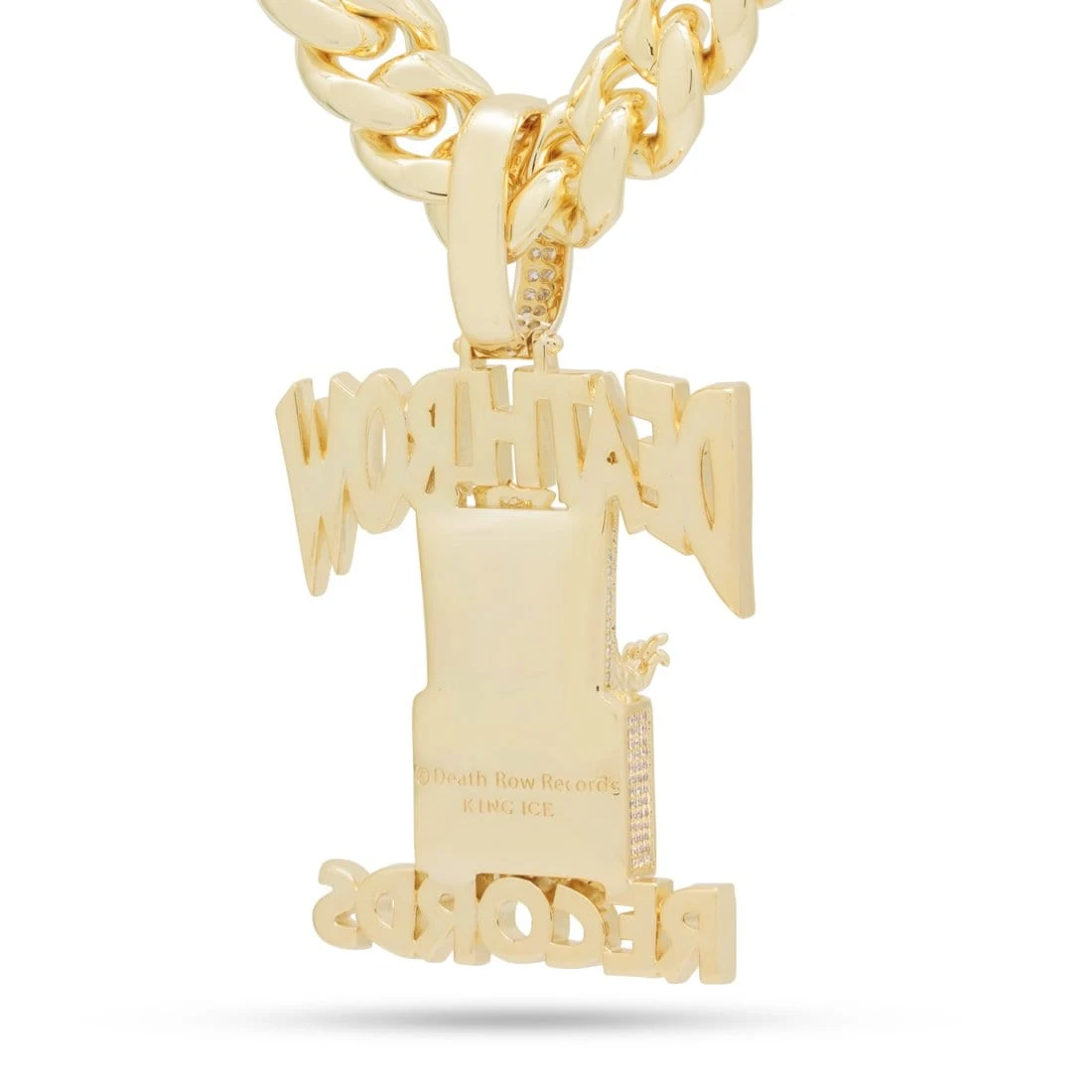 Death Row Records X King Ice - Solid Gold Iced Logo Necklace 15 Death Row Records X King Ice - Solid Gold Iced Logo Necklace - Image 15