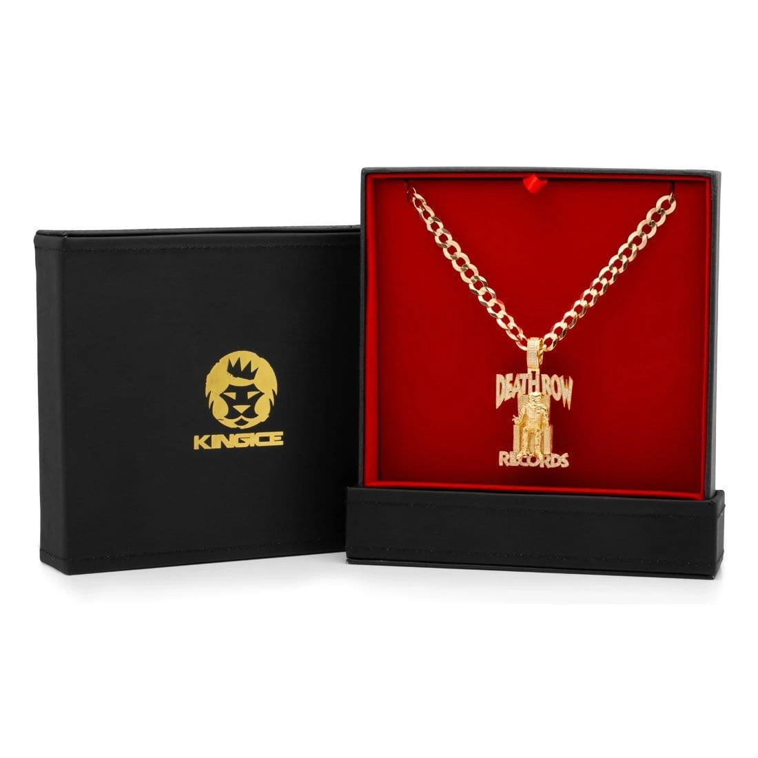 Death Row Records X King Ice - Solid Gold Iced Logo Necklace 12 Death Row Records X King Ice - Solid Gold Iced Logo Necklace - Image 12