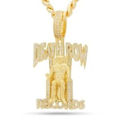 Death Row Records X King Ice - Solid Gold Iced Logo Necklace 23 Death Row Records X King Ice - Solid Gold Iced Logo Necklace -King Ice death row records x king ice solid gold iced logo necklace solid gold 14k gold 2 3 king ice 37562990493871