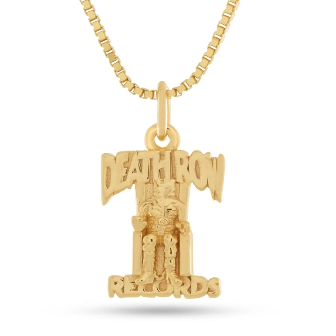 Death Row Records X King Ice - Sterling Silver Flyweight Logo Necklace 1 Death Row Records X King Ice - Sterling Silver Flyweight Logo Necklace