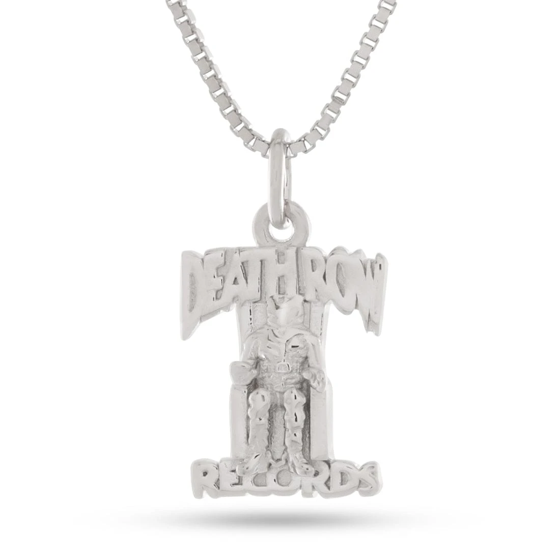 Death Row Records X King Ice - Sterling Silver Flyweight Logo Necklace 5 Death Row Records X King Ice - Sterling Silver Flyweight Logo Necklace - Image 5