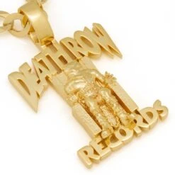 Death Row Records X King Ice - 14K Solid Gold Logo Necklace -King Ice death row x king ice 14k solid gold death row logo necklace king ice 14886362742838