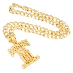 Death Row Records X King Ice - 14K Solid Gold Logo Necklace -King Ice death row x king ice 14k solid gold death row logo necklace king ice 14886368837686