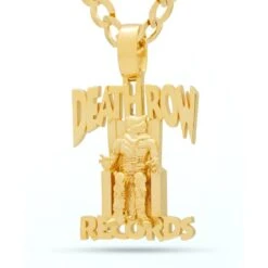 Death Row Records X King Ice - 14K Solid Gold Logo Necklace