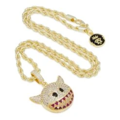 Devil Emoji Necklace -King Ice devil emoji necklace king ice 30589483319471