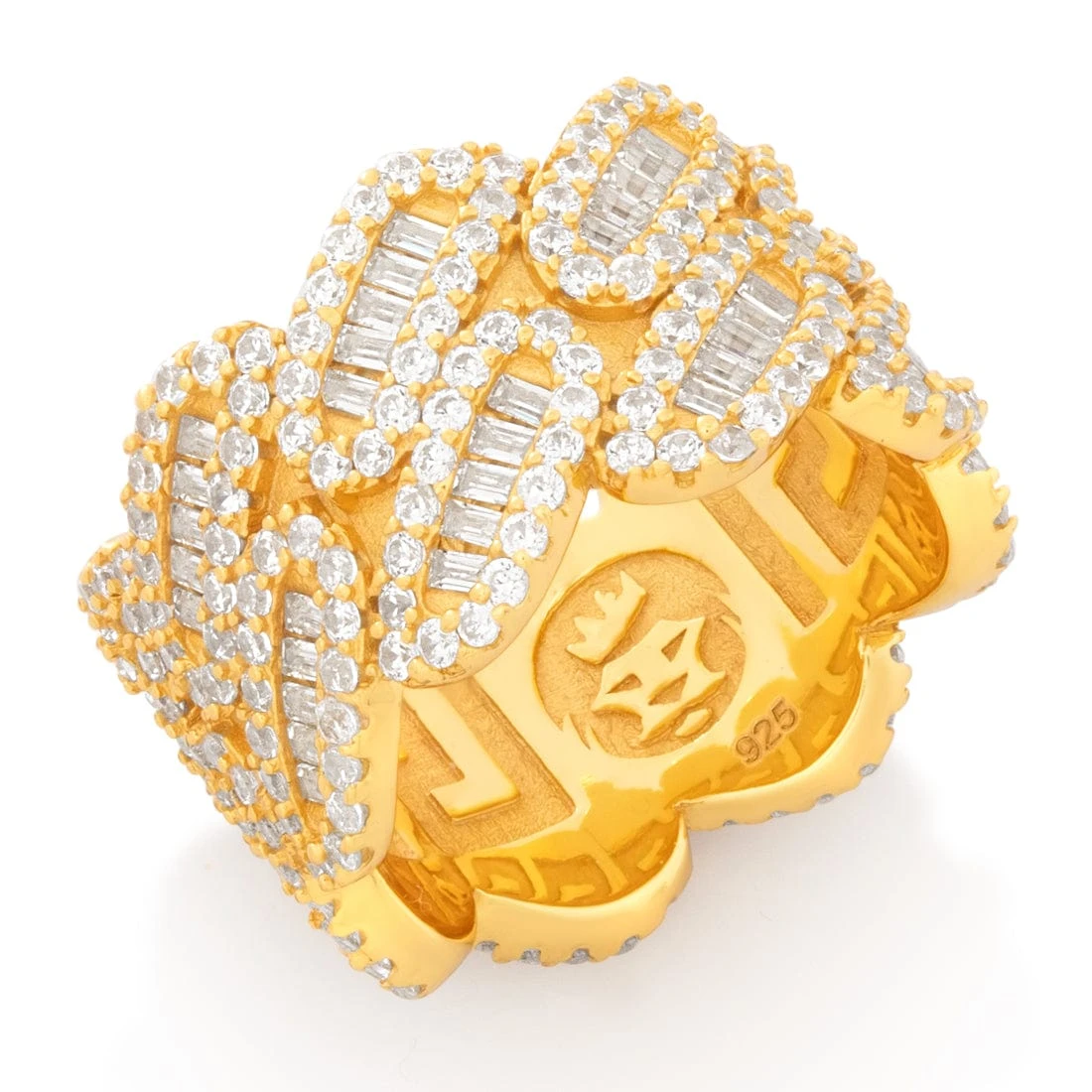Diamond-Cut Miami Cuban Link Ring 1 Diamond-Cut Miami Cuban Link Ring