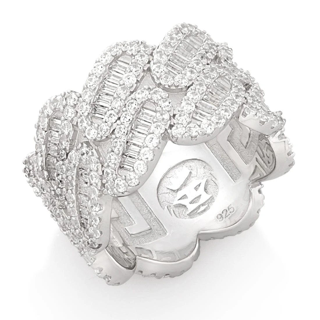 Diamond-Cut Miami Cuban Link Ring 3 Diamond-Cut Miami Cuban Link Ring - Image 3