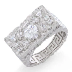Diamond In The Rough Ring -King Ice diamond in the rough ring sterling silver white gold 7 king ice 36268371574959