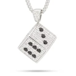 Dice Necklace -King Ice dice necklace white gold 1 7 king ice 30598803456175