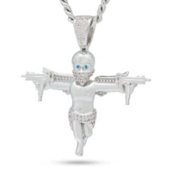 Dual Uzi Angel Necklace 13 Dual Uzi Angel Necklace -King Ice dual uzi angel necklace white gold 2 1 king ice 30527342641327