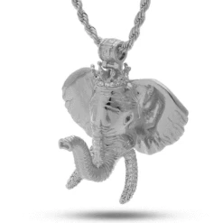 Elephant Necklace -King Ice elephant necklace white gold 2 3 king ice 17483431247926