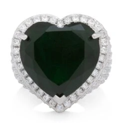 Emerald Heart Ring 10 Emerald Heart Ring -King Ice emerald heart ring king ice 17326037925942