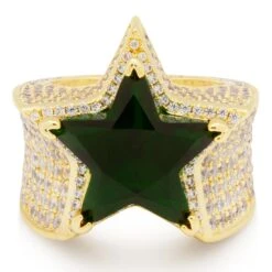 Emerald Star Ring -King Ice emerald star ring king ice 30547254378671