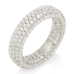 Eternity Ring -King Ice eternity ring sterling silver white gold 7 king ice 30592623542447
