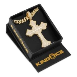 Fleur De Lis Cross Necklace 23 Fleur De Lis Cross Necklace -King Ice fleur de lis cross necklace king ice 35623723597999
