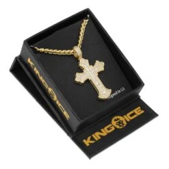 Fleur De Lis Cross Necklace 28 Fleur De Lis Cross Necklace -King Ice fleur de lis cross necklace king ice 35623744536751