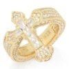 Fleur De Lis Cross Ring