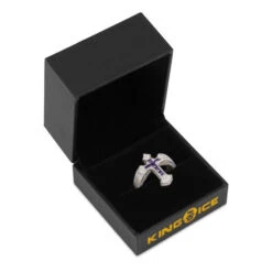 Fleur De Lis Cross Ring -King Ice fleur de lis cross ring king ice 35623688372399