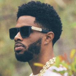 Mt. Olympus Rollie Black Sunglasses -King Ice gold link shades with matte frame black king ice 14876967993398